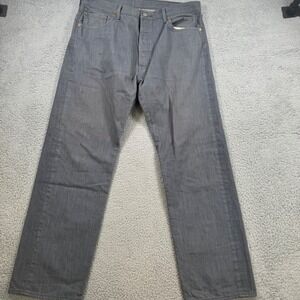 Levi Strauss Co 501 Mens W38 L30 Grey Button Fly Straight Leg Jeans